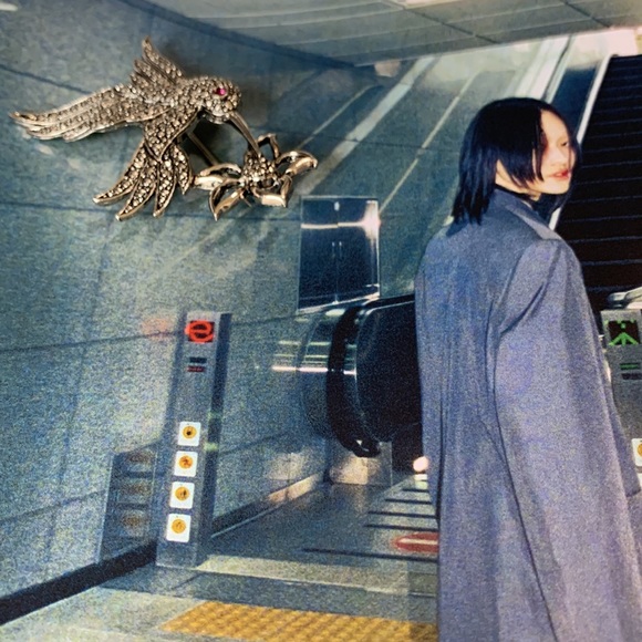 Hummingbird brooch marcasite - Picture 10 of 10